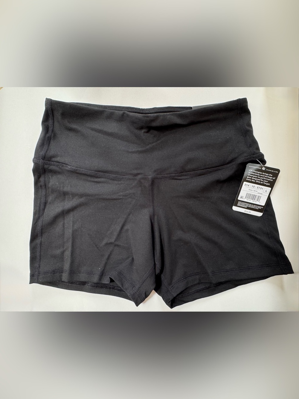 NWT C9 Champion Black Workout Athletic Shorts Sz LG